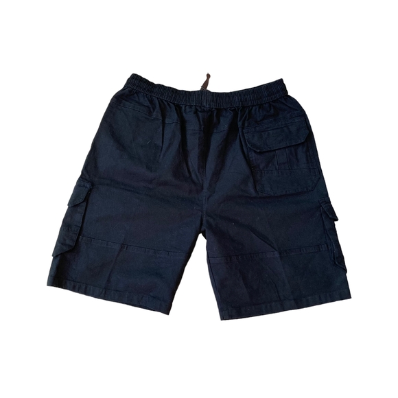 Other - Men's Black Elasticated Cargo Shorts - New without Tags - Size UK Medium